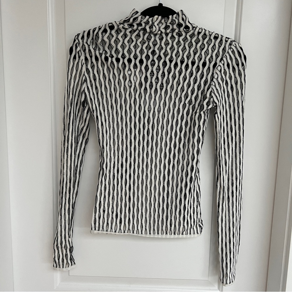 Beaufille Nerva Open Knit Turtleneck Top